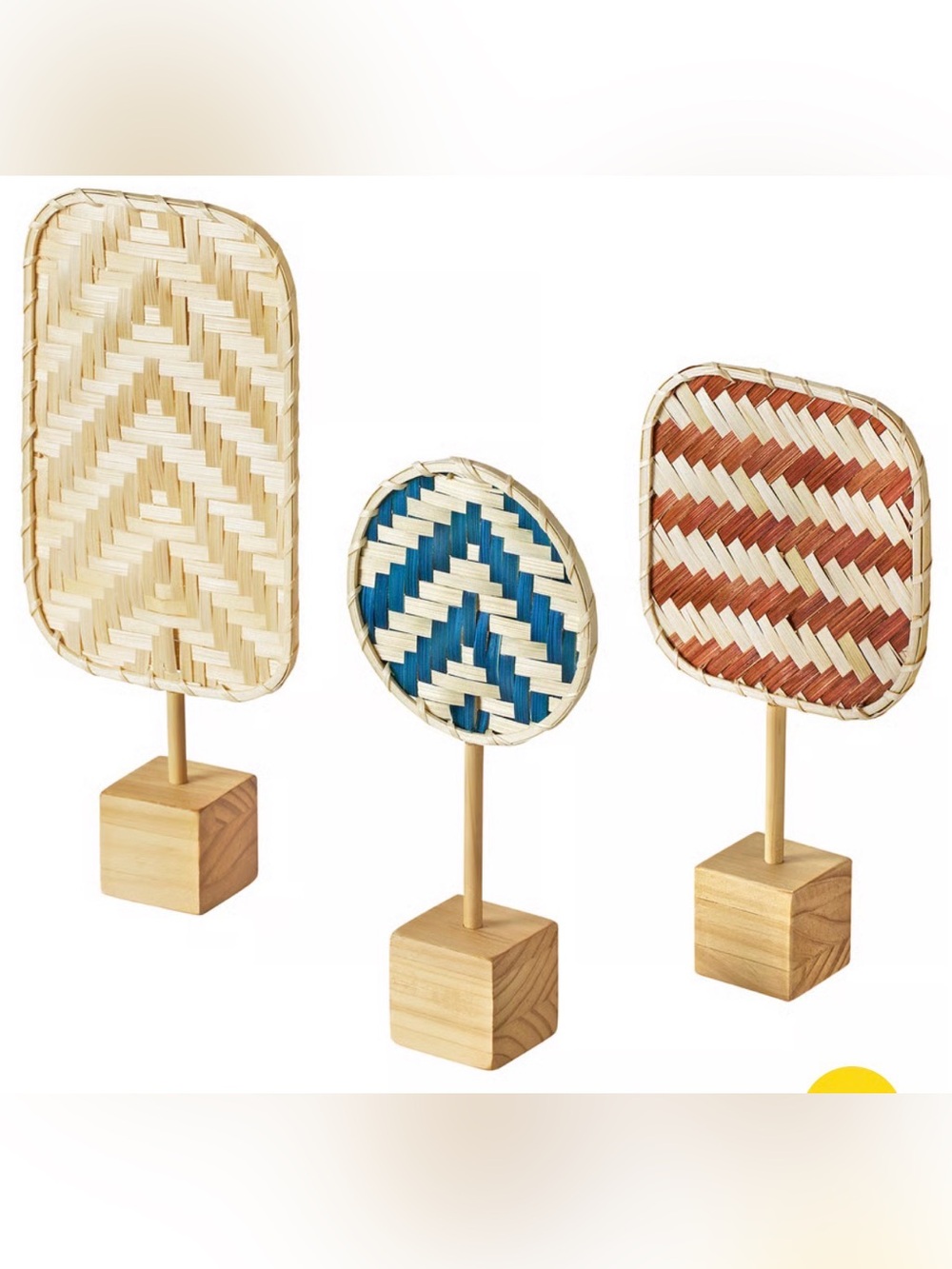 IKEA KALKKÄRR Decoration set of 3, bamboo/pine